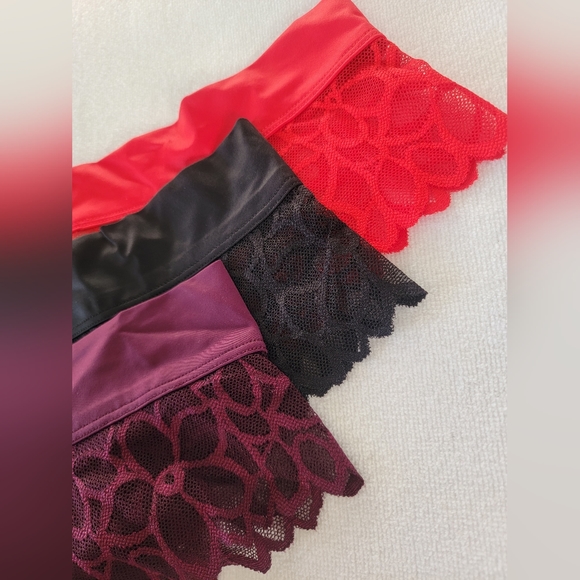 PINK Floral Lace Extra Low Rise Cheekster Set - Picture 8 of 8